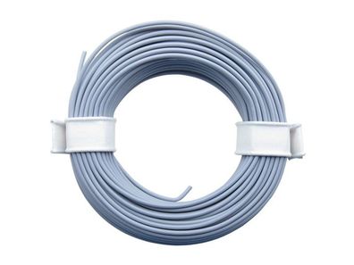 10 Meter Ring Miniaturkabel Litze flexibel LIY 0,14mm² grau