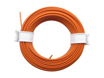 10 Meter Ring Miniaturkabel Litze flexibel LIY 0,14mm² orange