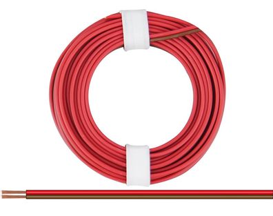 Donau Elektronik 218-08 Zwillingslitze 0,14 mm² / 5 m rot-braun