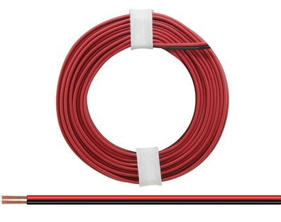 Donau Elektronik 218-5 Zwillingslitze 0,14 mm² / 5 m rot-schwarz