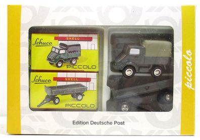 Schuco H0 1/87 02558 Deutsche Post Philatelie Sonderedition Schuco Unimog 401 mit Hän