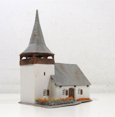 Fertigmodell N Kibri 7031 Dorfkirche Sertig