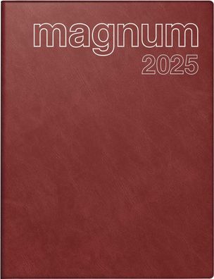 RIDO 70-270 42 295 Buchkalender magnum - 1 Woche / 2 Seiten, 18,3 x 24 cm, weinrot