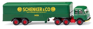 Wiking H0 1/87 051327 Mercedes Benz LPS 333 Koffersattelzug Schenker - NEU