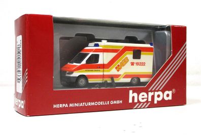 Modellauto H0 1/87 Herpa 189330 MB Sprinter 06 RTW ASB Grünstadt
