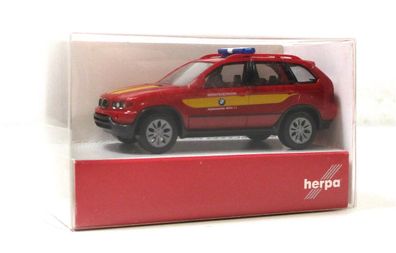 Modellauto H0 1/87 Herpa 045957 BMW X5 Werkfeuerwehr Regensburg