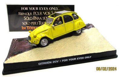 Modellauto 1:43 GE Fabbri James Bond 007 Citroen 2CV OVP (939h)