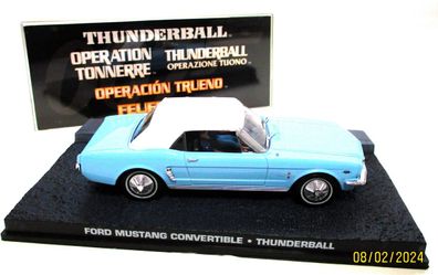 Modellauto 1:43 GE Fabbri James Bond 007 Ford Mustang OVP (978h)