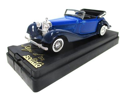 Modellauto 1:43 Solido 4086 Mercedes 540K Cabriolet blau OVP (5112h)