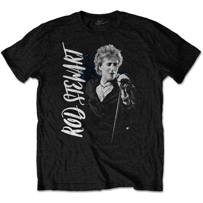 Rod Stewart Micro Stand Pose Blood Red Roses lizenziert T-Shirt Herren