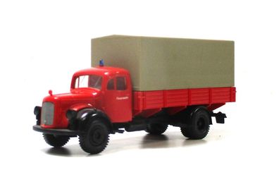 Brekina H0 Modellauto 1/87 LKW MB Pritsche Feuerwehr ohne OVP (104-42)