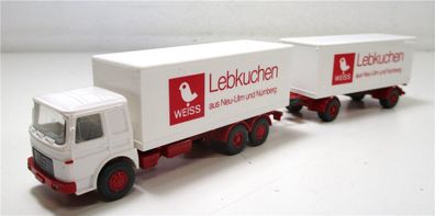 Wiking H0 1/87 Modellauto LKW MAN HZ Weiss Lebkuchen ohne OVP (059-24)