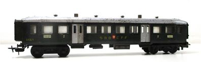 Märklin H0 348/1 Personenwagen aus Blech 2. KL SBB mit Türmechanik (3910h)