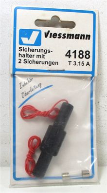 Viessmann 4188 Sicherungshalter mit 2 Sicherungen 3,15A OVP (Z148-10h)