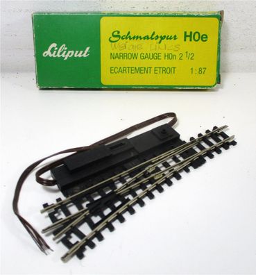 Liliput H0e 361 Schmalspurweiche links elektrisch OVP (Z102-09h)