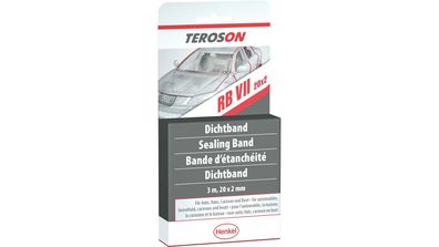 Teroson Dichtband "RB VII" (TEROSTAT VII 20 x 2 mm, 1 Rolle &aacute; 3 m, weiß