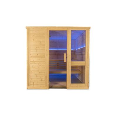 Saunakabine Komfort Large aus massiver Fichte 208 x 206 x 204cm