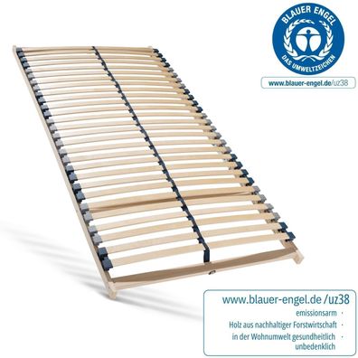 Lattenrost 80x200 7 Zonen Buchenholzrahmen Ergonomisch bis 150kg 80 x 200 cm