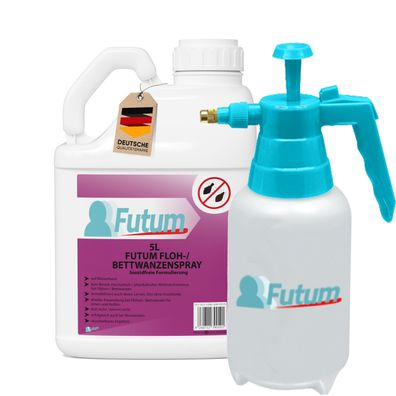 FUTUM 5L Bettwanzenspray / Flohspray Wanzen bekämpfen Flöhe abwehren Insektenspray Ti