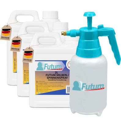 FUTUM 3x2L Milbenspray / Spinnenspray Milbenmittel Ant-Spinnen-Mittel Spinnen Abwehr