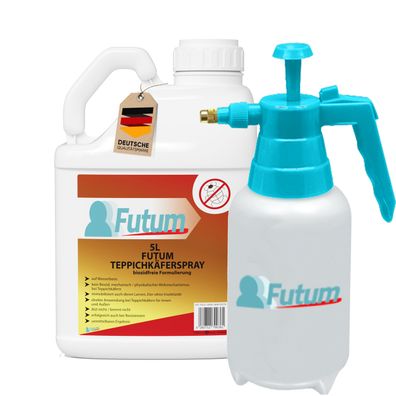 FUTUM 5L Teppichkäferspray Teppichkäfer gegen Käfer Abwehr + Trigger