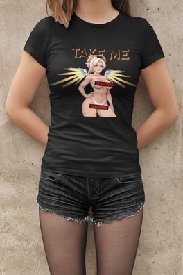 overwatch mercy waifu Hentai senpai anime T-Shirt für Damen Bio Baumwolle