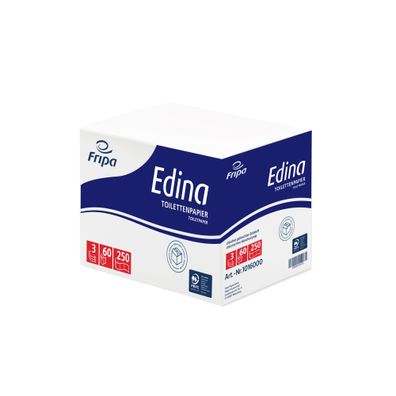 Fripa 1016000 Fripa Toilettenpapier Edina 3-lagig, 60 Rollen