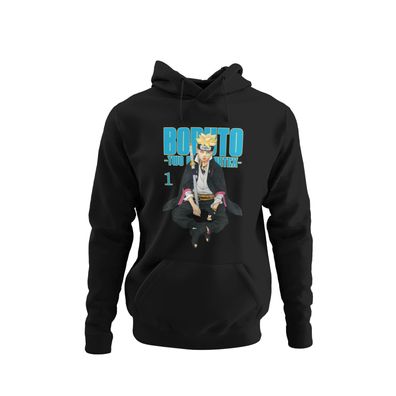 Boruto Naruto Uzumaki & Kakashi Anime Ninja Bio Herren Hoodie