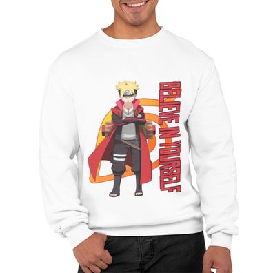 Boruto Naruto Uzumaki & Kakashi Anime Ninja Bio Herren Pullover