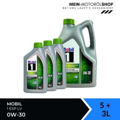 Mobil 1 ESP LV 0W-30 5 + 3 Liter