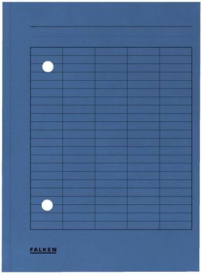 100x Falken 80004179 Umlaufmappe A4 blau Manilakarton 250 g/qm
