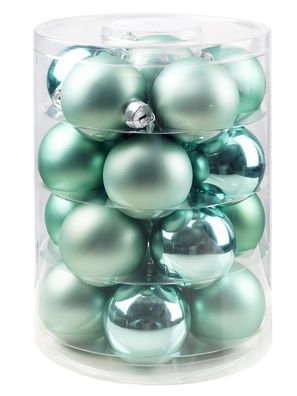 Weihnachtskugeln 20 Stk 6cm Winter Jade Inge-Glas