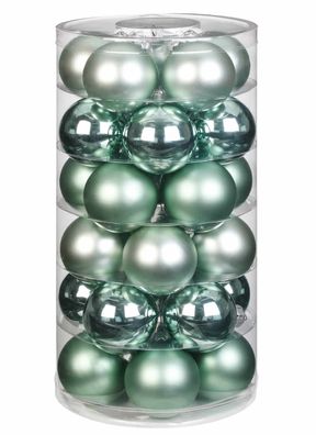 Weihnachtskugeln 30 Stk 6cm Winter Jade Inge-Glas