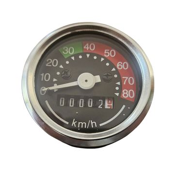 Tacho bis 80 km/h Ø48 mm Vespa Piaggio Ciao Si Bravo Mofa Moped