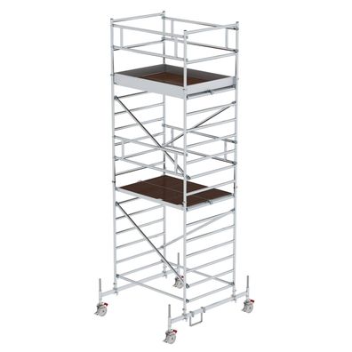 MUNK Rollgeruest mit Doppelplattform 1,35x1,80m Plattform, 6,35m AH