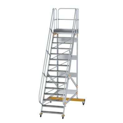 MUNK Plattformtreppe fahrbar 60EUR Stufenbreite 1000mm 15 Stufen