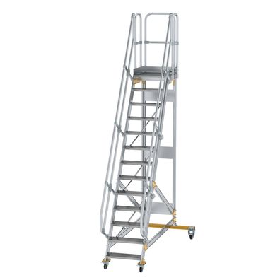 MUNK Plattformtreppe fahrbar 60EUR Stufenbreite 600mm 13 Stufen