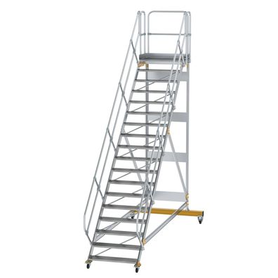 MUNK Plattformtreppe fahrbar 45EUR Stufenbreite 1000mm 19 Stufen