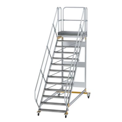 MUNK Plattformtreppe fahrbar 45EUR Stufenbreite 1000mm 13 Stufen