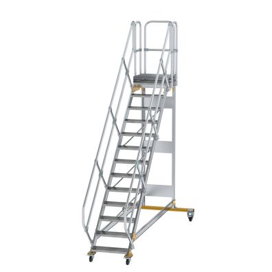 MUNK Plattformtreppe fahrbar 45EUR Stufenbreite 600mm 13 Stufen