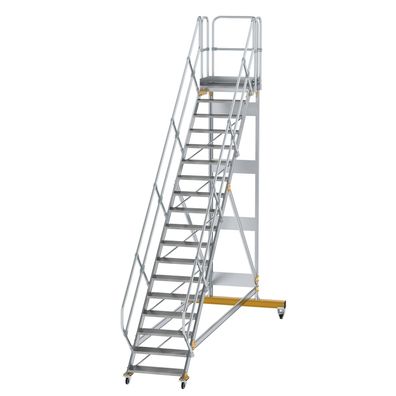 MUNK Plattformtreppe fahrbar 45EUR Stufenbreite 800mm 19 Stufen