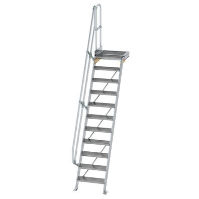 MUNK Treppe mit Plattform 60EUR inkl. einen Handlauf, 600mm Stufenbreite, 11 Stufen