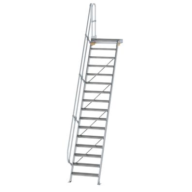 MUNK Treppe mit Plattform 60EUR inkl. einen Handlauf, 800mm Stufenbreite, 16 Stufen