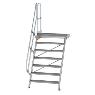 MUNK Treppe mit Plattform 60EUR inkl. einen Handlauf, 1000mm Stufenbreite, 7 Stufen