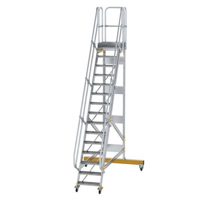 MUNK Plattformtreppe fahrbar 60EUR Stufenbreite 600mm 15 Stufen