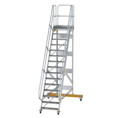 MUNK Plattformtreppe fahrbar 60EUR Stufenbreite 800mm 15 Stufen