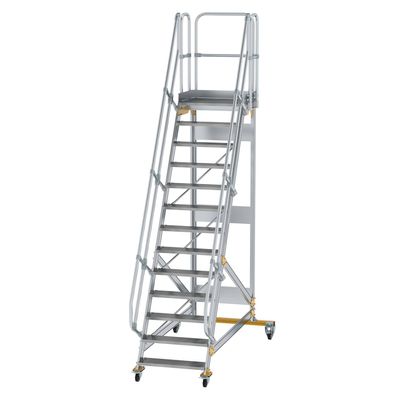 MUNK Plattformtreppe fahrbar 60EUR Stufenbreite 800mm 13 Stufen