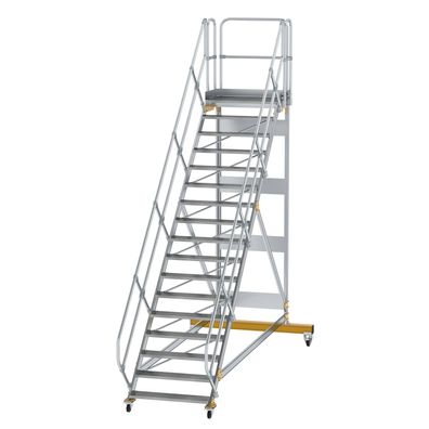 MUNK Plattformtreppe fahrbar 45EUR Stufenbreite 1000mm 17 Stufen