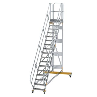 MUNK Plattformtreppe fahrbar 45EUR Stufenbreite 600mm 17 Stufen