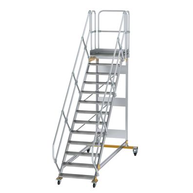 MUNK Plattformtreppe fahrbar 45EUR Stufenbreite 800mm 13 Stufen